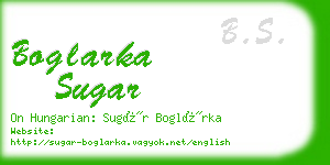 boglarka sugar business card